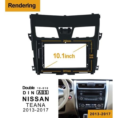 2din 1Din Car DVD Frame Audio Fitting Adaptor Dash Trim Facia Panel 10.1inch For NISSAN TEANA Altima 2013-2017 Radio Player