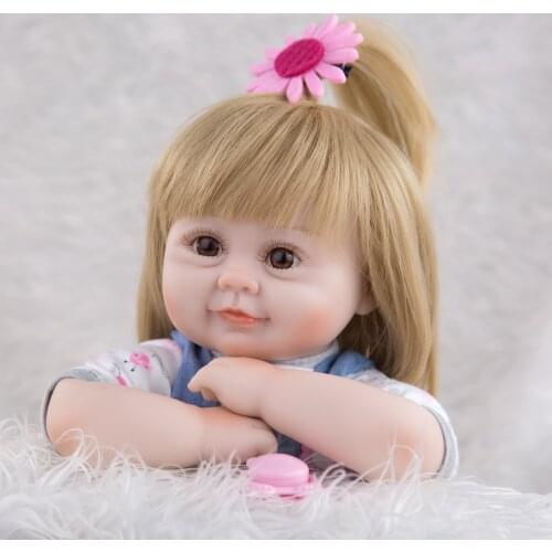 KEIUMI lifelike 18 inch Doll Mould Reborn Kits DIY Unpainted With Cloth Body Set Baby Doll Accessories
