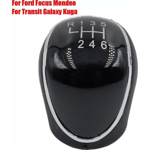 6 Speed Gear Shift Knob Shifter Gear stick Lever For Ford Mondeo Mk3 Mk4 IV 4 Focus Galaxy Mk2 Mk3 III S-Max C-Max Kuga