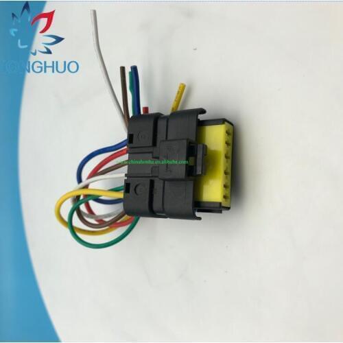 2/5/10/20pcs/lot 6 Pin/Way Petrol Pump Plug FCI Female Waterproof Electrical Connector With Pigtail For Renault Peugeot Citroen