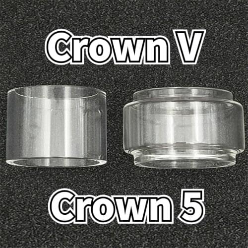 FATUBE 5pcs Bubble GLASS TUBE for Crown V Glass Tube 5ml Crown 5 Straight 2ml Pyrex Glsss Tank