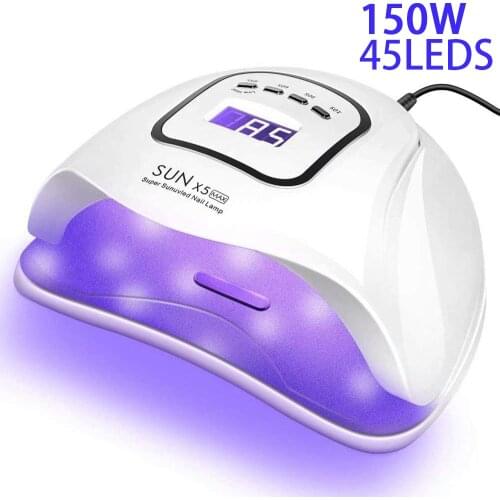 UV Gel Nail Lamp 150W UV Nail Dryer LED Light for Gel Polish-4 Timers Professional Nail Art Accessories Curing Gel Toe Nails