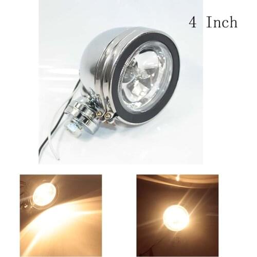 4" Halogen H3 12V White Yellow Lens Universal Fog Light for Bumper Kit SUV Boat