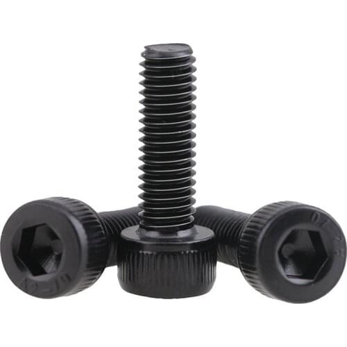 M2.5 M3 Hex Socket Head Cap Screw Metric Threaded Hexagon Allen Head Machine Bolt Black Hardware Carbon Steel Black Grade 12.9