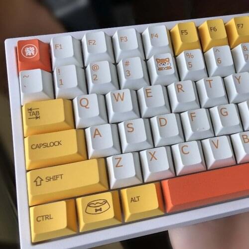 1 Set/134keys PBT Shiba Inu Theme keycaps for MX switch mechanical keyboard XDA profile key caps