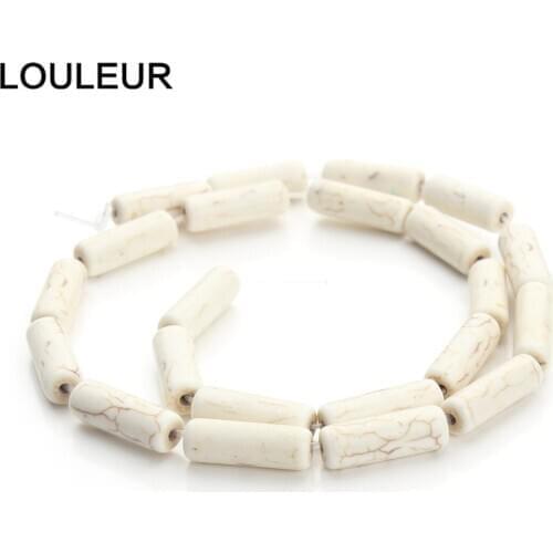 10 Shapes White Tube Loose Spacer Seed Beads Stone Created Beads White Turquoise or Bracelet Making DIY Jewelry Making Wholesale