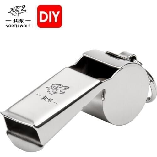2021 New Outdoor Survival Training Whistle Wide Mouth Nickel Plated Copper Whistle