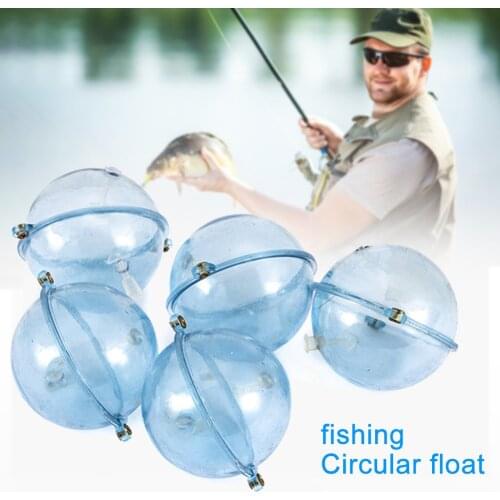 5Pcs/pack River Water Ball Bubble Buoy Fishing Float Terminal Tackle Pierced Outdoor Round Sea Accessories Durable Practical