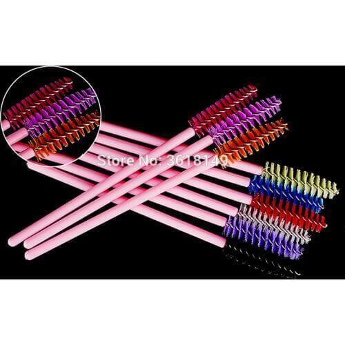 50pcs Disposable Make up Eyelashes Extension Eyebrow Brush Mascara Wand Applicator Eye Lashes Cosmetic Brushes Makeup Tools Kit