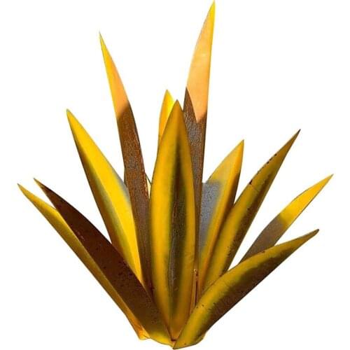 Agave Blue Tequila Ornaments Garden Figurines 27CM Gold Creativity Yard Art Home Decor HOT Wrought Iron Flower