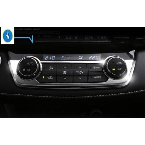 Yimaautotrims Auto Styling Middle Air Conditioning AC Button Switch Panel Cover Trim Fit For Toyota RAV4 Rav 4 2014 - 2018 ABS
