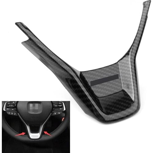 Auto Interior Steering Wheel Frame Cover Sticker Trim For Honda Accord 2018 2019 Carbon Fiber ABS Car Styling Accessories