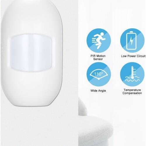 EWeLink Wireless PIR Motion Sensor RF433Mhz Dual Infrared Detector Anti-theft Alarm Sensor Work with Alarm Host or RF Bridge 433