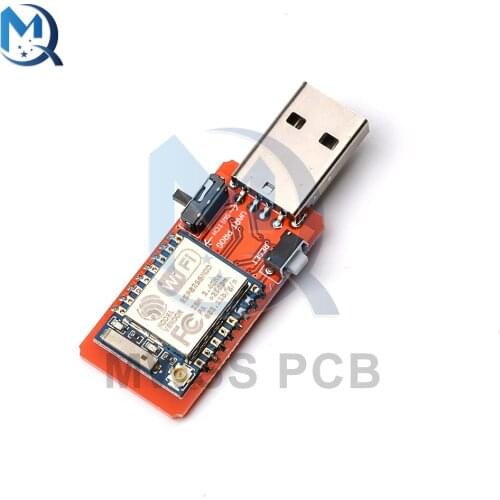 CH340G USB To ESP8266 ESP07 ESP-07 WiFi Wireless Module Converter Development Board Programmer UART Adapter 2.4GHz IPEX Antenna