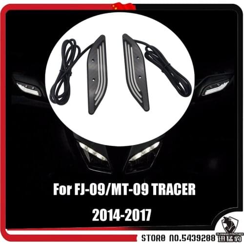 For YAMAHA MT09 MT 09 FJ09 FJ 09 TRACER 2014-2017 LED lighting hand guard Motorcycle Protective hand lamp MT-09 2015 2016