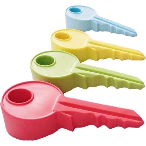 Door Stopper Non-toxic Silicone Key Style 1Pc Keychain Home Decor Kid Portable Finger Safety Protective Door Stop Doorstop Wedge