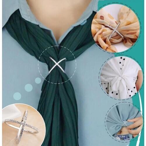 Elegant Multifunctional Scarf Buckle Ring Clothes Knot Buckles Buckle T-shirt Garment Accessories Adjust Tie Knot Buckle