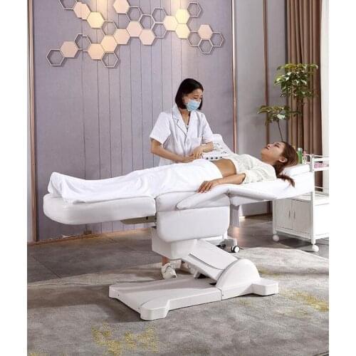 Electric beauty bed massage round head with cave multi-function beauty salon special folding high-end bed