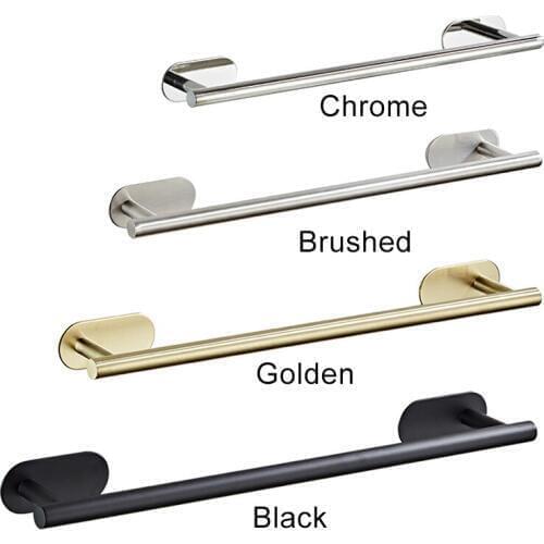 ELLEN Bathroom Towel Hanger Bath Towel Rack Black Bathroom Accessories Gold Brushed Towel Bar ELMM19