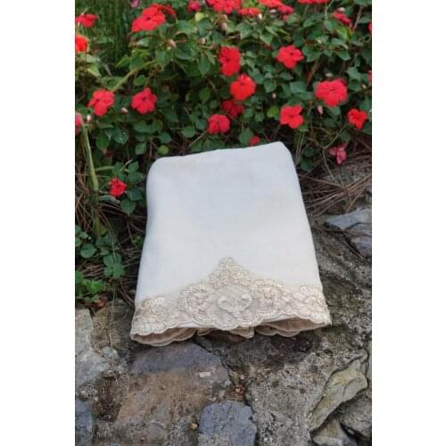 Servella french lace towel utensilino, bamboo towel 50x90 cm % 40 bamboo 60 cotton