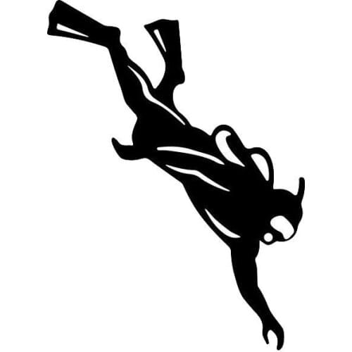 Interesting Diving Enthusiasts window Stickers Dive Diving Decals 13.7x10.1cm