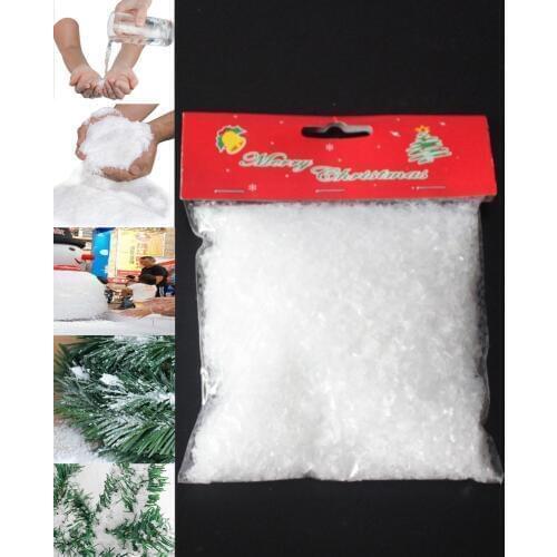Fake Instant Snow Powder 5Bags total 1kg Artificial Snow New Year Christmas Tree Decorations Xmas Deocration For Home