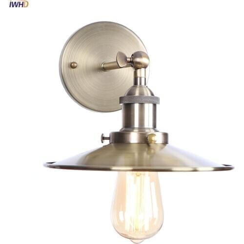 IWHD Loft Vintage Led Wall Lamp For Home Industrial Decor Bathroom Mirror Mirror Iron E27 Edison Retro wall Lights Fixtures