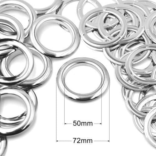 KALASO 1Set 50mm Pure Brass Material Big Size Silver Grommet Eyelet With Washer Fit Leather DIY Craft Shoes Belt Cap