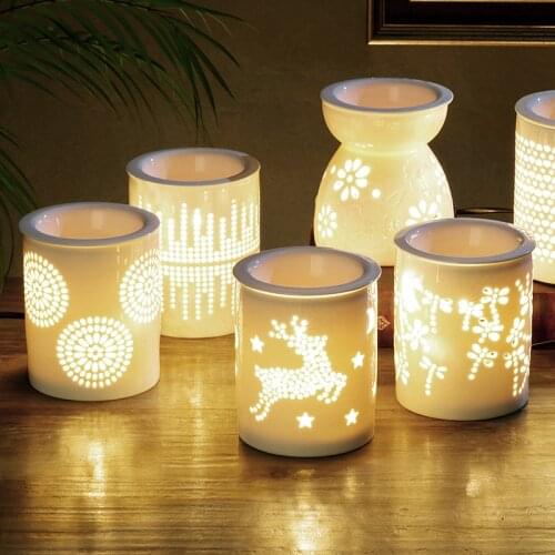 Ceramic Electric Incense Holder Essential Oil Candle Burner Home Aromatherapy Lamp Bruleur Encens Nordic Room Parfume AC50IB