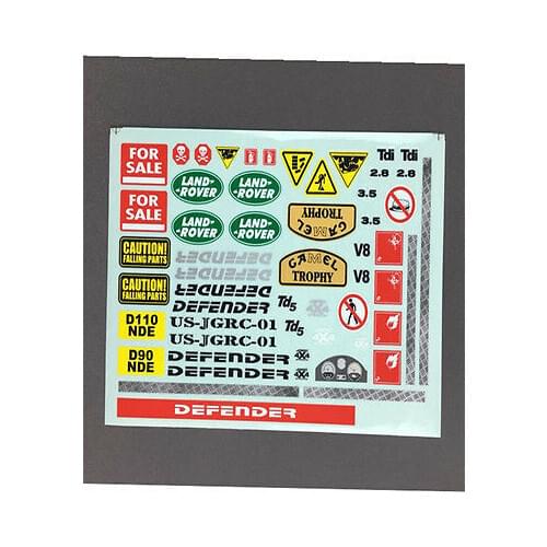 Land Rover Defender D90 D110 RC Rock Crawler 1/10 Car Decal Set Spare Part Model TH01445-SMT2