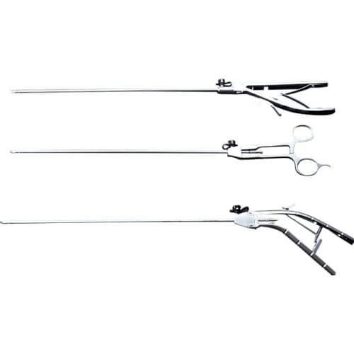 Laparoscopic surgical instruments laparoscopic needle holder straight/elbow/O type/gun-shaped needle holder 330*5