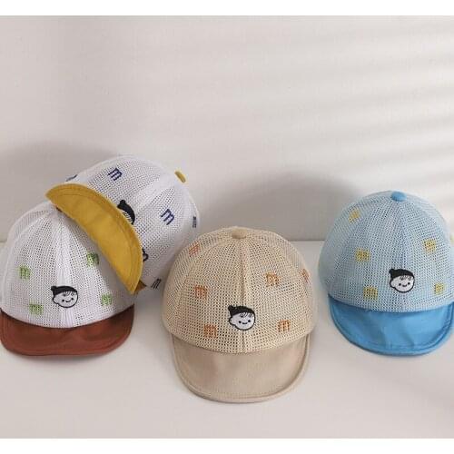 Summer Cartoon Pattern Kids Boys Girls Baseball Caps Breathable Mesh Baby Sun Hats