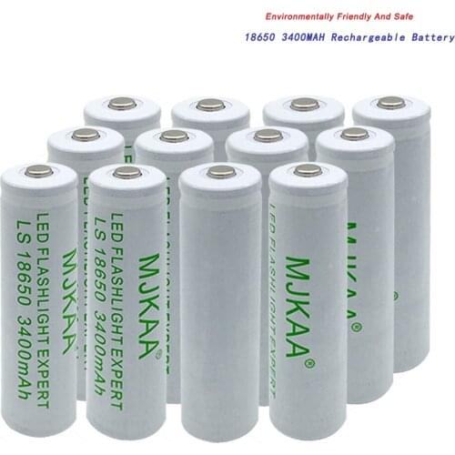 24pcs 18650 Rechargeable Batteries 3.7V 3400mah (Not AA/AAA) Lithium Battery For Led Flashlight and Electronic Gadgets