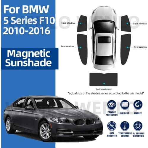 For BMW 5Series F10 2010-2016 Magnet Mesh Car Sunshade Front Window Screen Cover Windshield Sun Shade Curtain Windscreen Shield