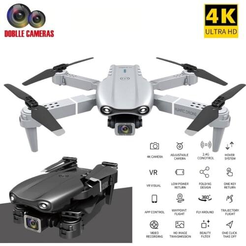 HJ97 Mini Drone 4K Professional HD DualCamera Wifi Drone FPV One-key Return Quadcopter Remote Control Helicopter Childrens Gift