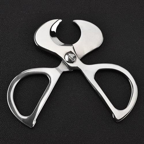 Mini Stainless Steel Cigar Cutter Metal Cigarette Scissor Metal Classic Portable Cigar Cutter Guillotine Cigar Scissors Gift