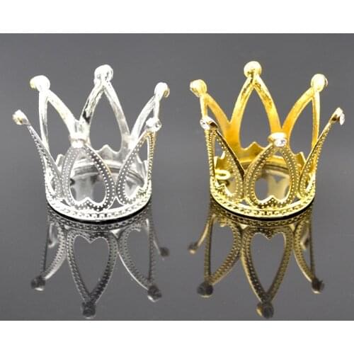 Mini Crystal Pearl Tiara Crown Princess Topper Children Hair Ornaments For Wedding Birthday Party Cake Decorating Tools