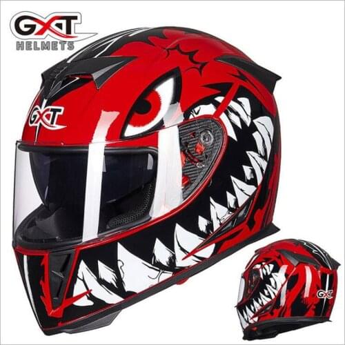 2019 New Knight protection GXT Full Face safety Motorcycle Helmets G358 Double lens Motorbike Helmet made of ABS PC Visor Lens