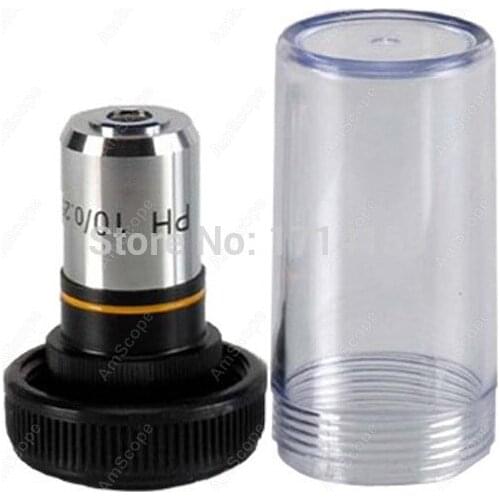 Microscope Objective-AmScope Supplies 10X PH Achromatic Microscope Objective