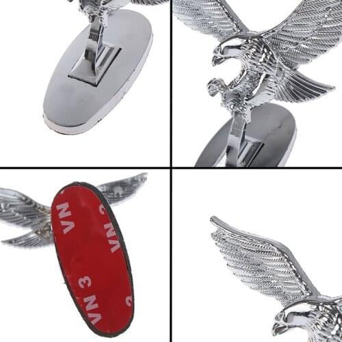 Car Front Cover Chrome Hood Ornament Badge 3D Emblem Angel Eagle For Auto Car
