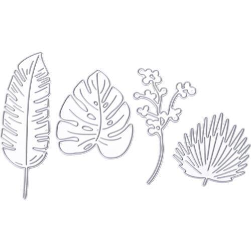 4pcs Flower Leaf Scrapbooking Embossing Dies DIY Scrapbooking Album Paper Card For Sizzix Big Shot And Other Embossing Machin