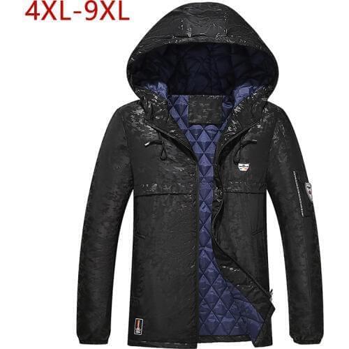 4XL-9XL Plus Size Thick Camouflage Hot Jacket For Men Winter Autumn Male Casual Cotton Parka Warm Windbreak Baggy Coat 7XL 8XL