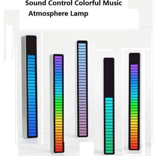 Sound Control Rhythm Light Music Atmosphere Light RGB Colorful LED Lights Car Ambient Lamp Home Car Decoration