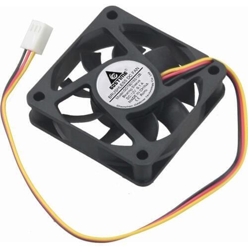 2Pieces LOT Gdstime DC 12V 3Pin 60mm 60mm x 15mm 6015 Brushless Exhaust Cooling Fan