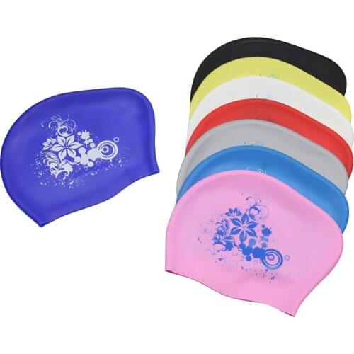 Adult Silicone Swimming Cap Rubber Silicone Men Women Waterproof Petal Swim Pool Caps Protect Teens Diving Hat #P2