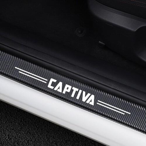 For Chevrolet Captiva Car Door Entry Pedal Threshold Guards Accessories 4PCS Auto Door Sill Protector Scuff Plate Cover Stickers