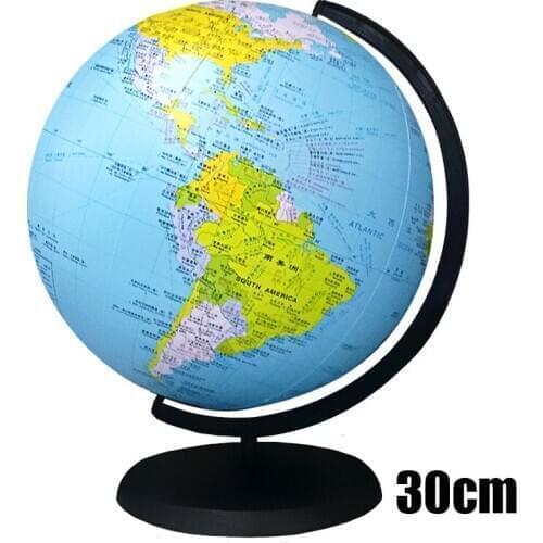 30CM Inflatable Globe Map Ball Geography Learning Educational World Earth Ocean Beach Ball Kids Geography Educational Supplies