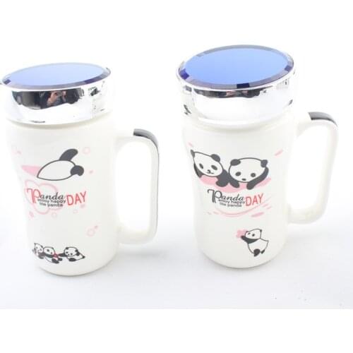 450ml Creative Cute Panda Ceramic Cup Personality Milk Juice Tumblers Coffee Tea Family Cup As a Gift Cartoon Love Teacups Mug