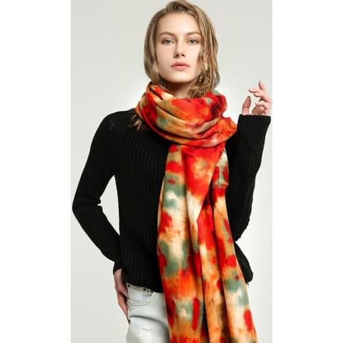 80cm*180cm Acrylic Scarh Flowers Scarf Ladies 2020 Mothers Day Gifts Temperament Winter Korean Style All-match Shawls
