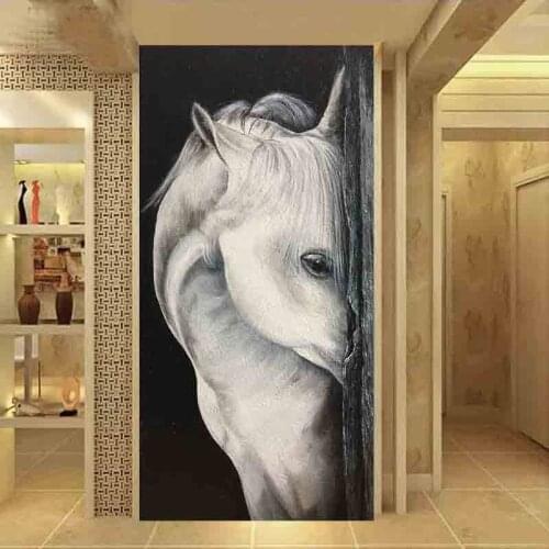 White horse 5d full drill diy diamond painting cross stitch square/round mosaic diamond embroidery home decor wall art